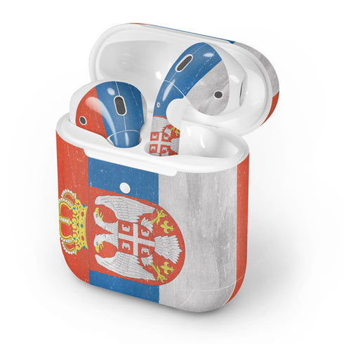 Serbia Flag Distressed Apple AirPods 2 Skin